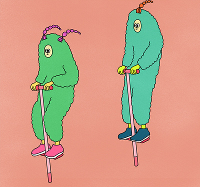 hopping artwork characterdesign illustration