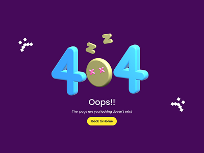 404 Page - Daily UI 008 008 3d 404page dailyui dailyuichallenge design illustration ui ux