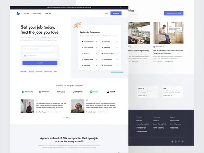 Gabung - Landing Page animation brand guideline branding case study dipainhouse hero job job finder job seeker landing page motion graphics ui uidesign uxdesign web design website