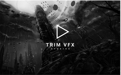 TRIM VFX branding cinemetic logo clean logo creators film film logo futurstic graphic design logo motion movie movie creator logo simple logo ski fi studio title trim vfx tringle vfx visual effects