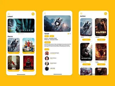 Movie Recommendation App UI Design design ui