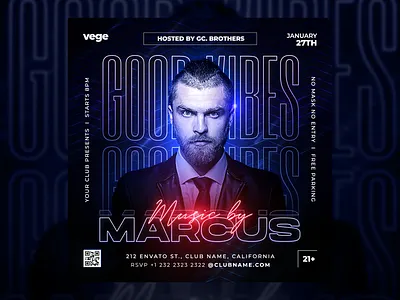 Night Club Party Flyer Template PSD artist club dj flyer flyer party ladies party night club summer template urban party