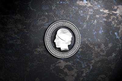 Medallion logo design greek
