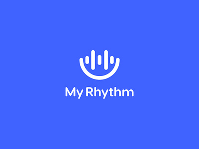 My Rhythm logo design audio internet games music branding club designer portfolio disco entertainment happy lettermark logo design logo designer m letter music play play button rhythm smile social player video media logo sound unique y letter