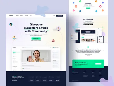 Community Website Landing Page Design community community website landing page landing page design online community ui ux voice web design website design