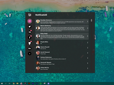 Notifications - UI #3 argentina challenge daily ui dailyui design interface media notification notifications social social media ui uiux user interface windows