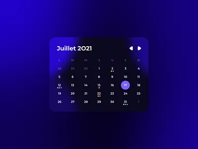 Responsive calendar autolayout calendar dailyui dailyuichallenge date picker design figma glassmorphism gradient responsive ui uidesign
