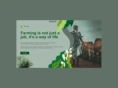 Farmer Web Banner branding design dribbble graphic design illustration logo ui ux web design
