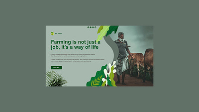 Farmer Web Banner branding design dribbble graphic design illustration logo ui ux web design