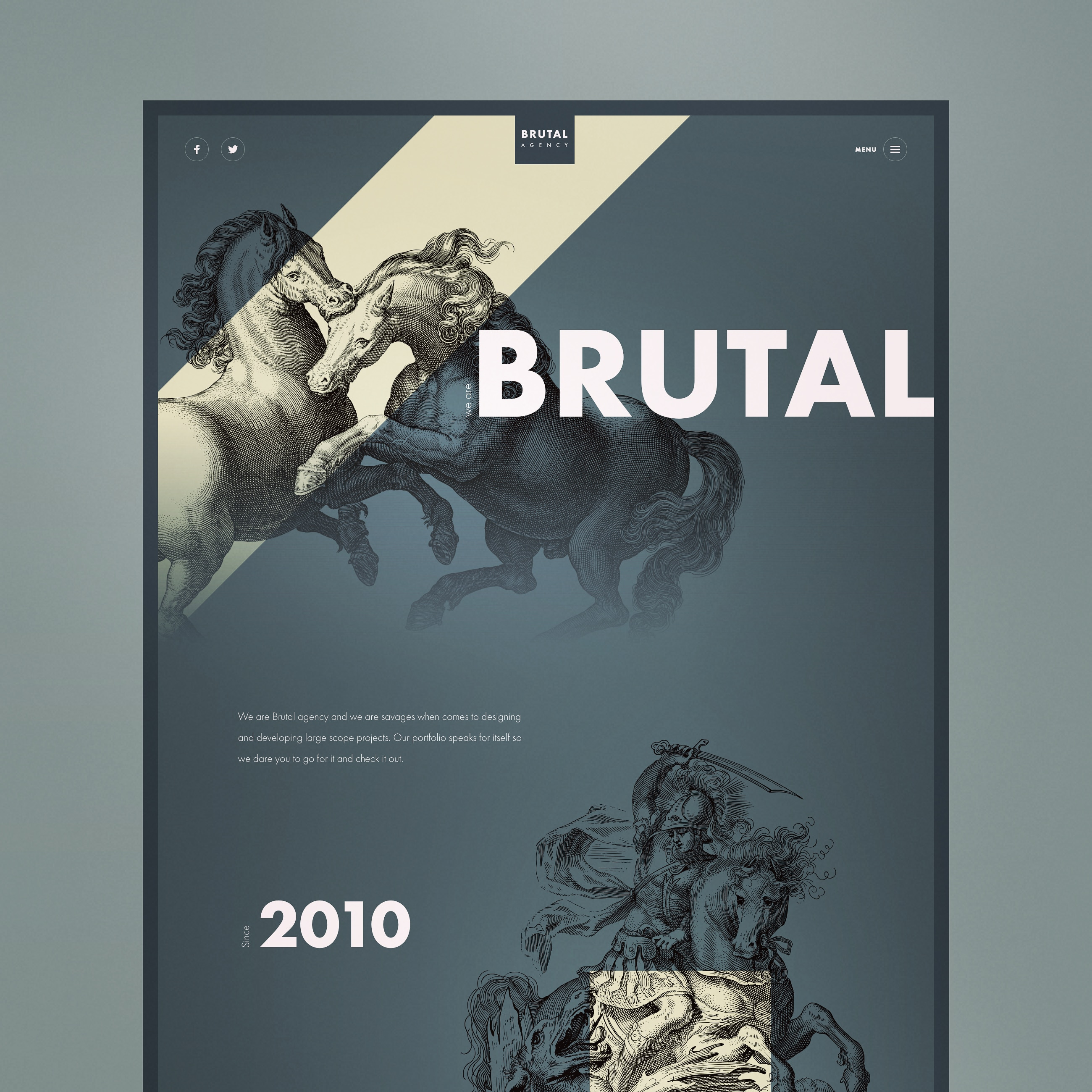 BRUTAL - Web Agency creative design illustration inspiration landing page ui ui design ux design web design website