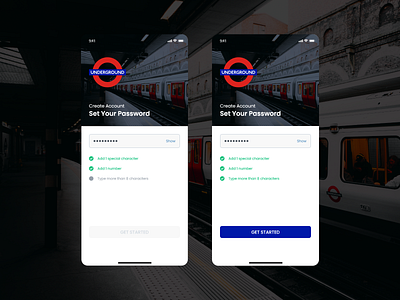 Create Account - Set Password app branding branding concept design onboarding password signup ui ux