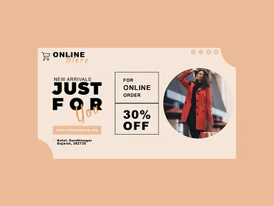 Online Store Web Banner branding design dribbble graphic design illustration logo ui ux web design