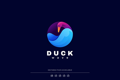 Duck Gradient Colorful Logo 3d 3d letter abstract animation branding concept creative design gradient graphic design illustration logo motion graphics ui vector