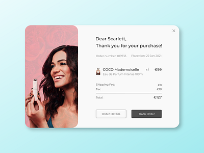 Email Receipt branding daily ui 017 dailyui dailyuichallenge design email receipt figma perfume receipt shop ui ux