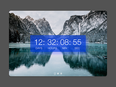 Countdown Timer app design illustration typography ui ux