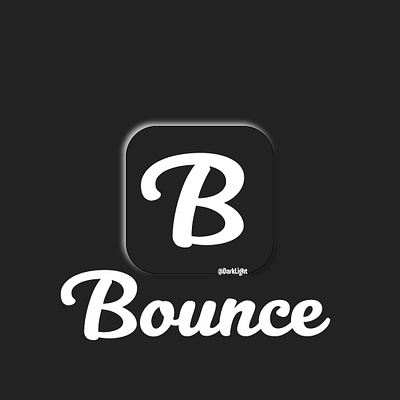 Social Media Website, Bounce white app icon logo ui ux