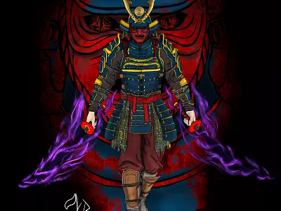 Samurai animation branding design digitaldesign digitaltatto digittalart graphic design illustration indonesia ink inkdrawing japan japanesetatto logo pen procreate samurai sketch sketchbook tatto