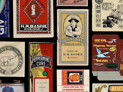Vintage Indonesia Packaging badge design badges branding cigarette illustration packaging vintage vintage packaging