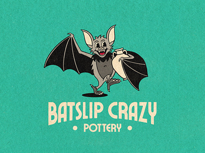 Cartoon Mascot and Retro Logo 1930s art deco badge bat branding cartoon character design comic book illustration logo logo design mascot midcentury old school retro retro illustration rubber hose typography vintage vintage cartoon