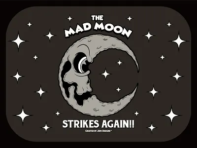 The Mad Moon 1930 1930 cartoon art artist betty boop cartoon cartoon style classic classic cartoon design digital digital art draw drawing old school sketch. skull toon vector vintage