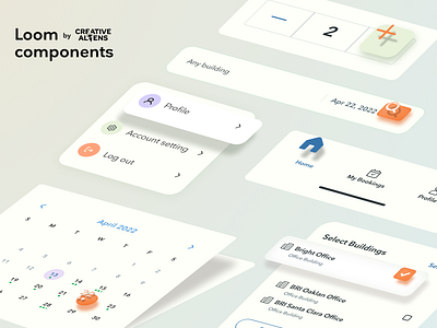 Loom component library 3d brand identity branding branding design component component library dashboard dashboard design design design system landing page ui ui design uiux uxui web design