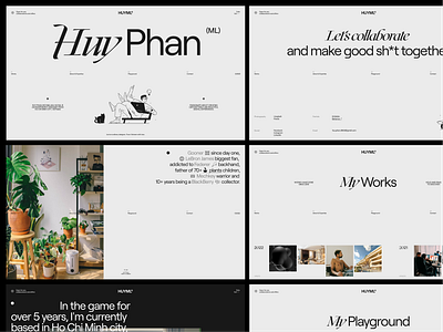 Huy Phan Portfolio design landing page layout minimal vietnam web design website