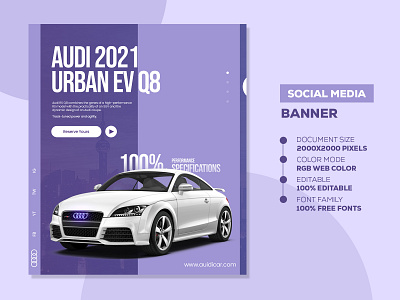 Audi Urban - Social Media Banner Template audi car banner car banner design car banner design advertising car banner design inspiration design social media banner social media banner design social media banner design ideas social media banner design size social media banner pack free social media banner template social media posts and banners