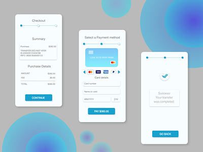 Credit Card Checkout app design illustration typography ui ux