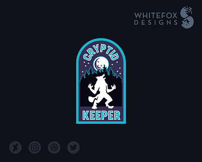 Cryptid Keeper badge branding criptid design graphic design identity design logo monster skinwalker vector werewolf