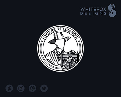 Knight of Tulips branding crest design emblem flower graphic design identity design knight logo shield stamp tulip vector