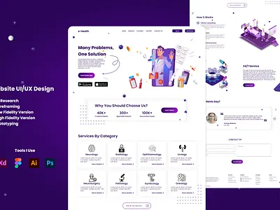 eHealth Landing Page Design Concept design landing page design landingpage ui ui design uiux design ux web ui website concept website design website uiux