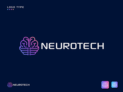 Neurotech | brain logo | modern technology - creative thinking artificial intelligence brain logo brand identity branding colorful creative logo flat logo futuristic gradient logo logo and branding logo design mind minimal logo minimalist logo modern logo neurology tech technology thinking logo visual branding