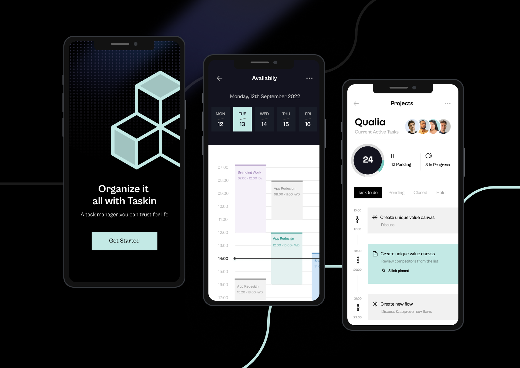 Task Manager Mobile App 2022 3d app dark illustration management app minimal mobile mobile app new project management reminder reminder app task app task list task management app task manager trello ui ux