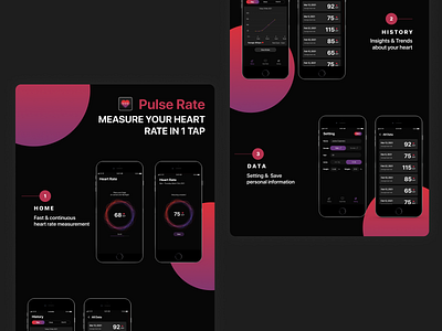 Pulse Rate App heart heart rate ui app ui ui design uiux