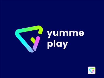 yemme play abstract branding colorful design game icon illustration logo logo design logo designer logotype media minimalist modern modern logo play symbol vector y logo yemme