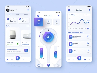 Smart Home App app design app ui application design graphic design home home automation interface iot light ui mobile app mobile design mobile device remote control smart smart device smart home ui uiux ux