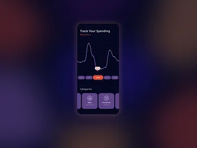 Daily UI - 004 budget calculator dailyui darkscreen design illustration purple red ui ui ux uiux ux design uxdesign