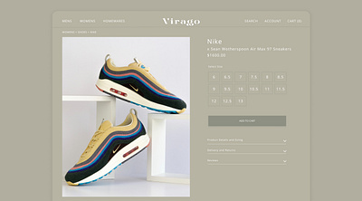 Daily UI - 012 dailyui design ecommerce green illustration item nike product sage sign in ui ui ux uiux ux design uxdesign webpage website