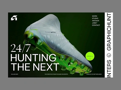 GraphicHunters © 2022 agency amsterdam animation creative agency dennis design graphic hunters interface parallax portfolio rotterdam snellenberg sports studio transitions ui website