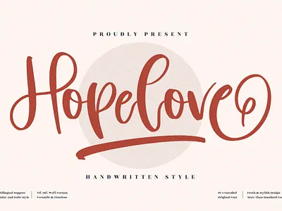 Hopelove - Beautiful Handwritten Font 3d animation app branding design graphic design icon illustration logo motion graphics typography ui ux vector