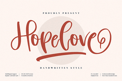 Hopelove - Beautiful Handwritten Font 3d animation app branding design graphic design icon illustration logo motion graphics typography ui ux vector