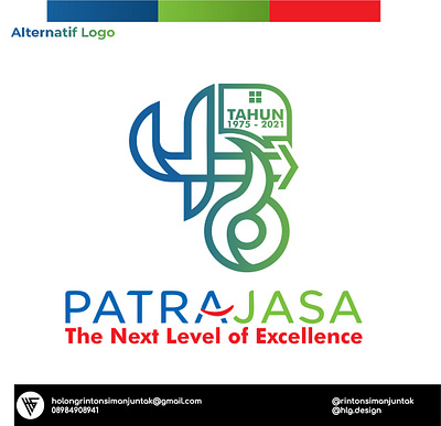 Patra Jasa 46th Anniversary Logo Design Competition 46 abstract anniversary brand branding contest design elegant graphic design logo modern number numbers simple