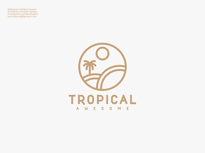 Tropical Design Logo graphic design lettermark motion graphics