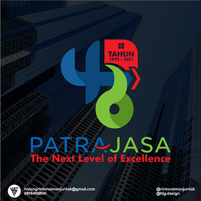 Patra Jasa 46th Anniversary Logo Design Competition 46 abstract annivercary brand contest design elegant graphic design logo modern numbers numer simple