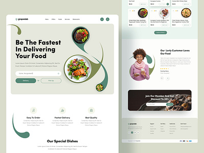 Food Delivery Landing Page 🍕 delivery app design dribbble best shot food food delivery landing page food delivery service food website grapeslab landing page online food online food delivery website recipe app restaurant restaurant landing page restaurant website uiux web web design website