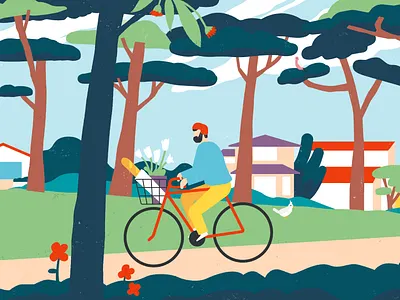 Orana Community bicycle community illustration ride