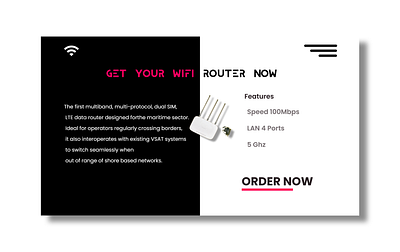 WIFI Router Landing Page cart design landing page marketplace minimal design one page web design selling web shopping web design simple web design ui web design wifi