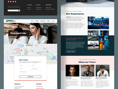 Contact Page for SuperPrecision Website about page contact form contact page cutting table design form page industrial design manufacturing industry minimal precision simple design team ui ux webdesign website welding