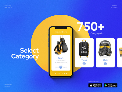 Corporate gifts — catalog animation branding design e commerce landing minimal product design typography ui ux web