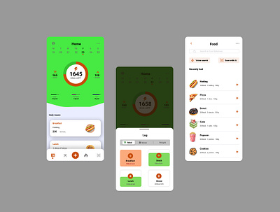 Food Nutrition app branding design icon illustration typography ui ux